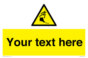 Custom warning kite flying near powerlines